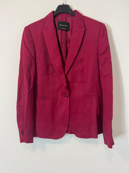 MASSIMO DUTTI. Blazer burdeos de vestir T.40