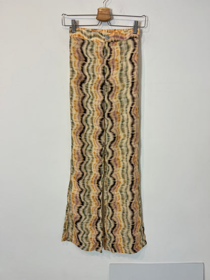 PULL&BEAR. Pantalón campana tie dye T.xs