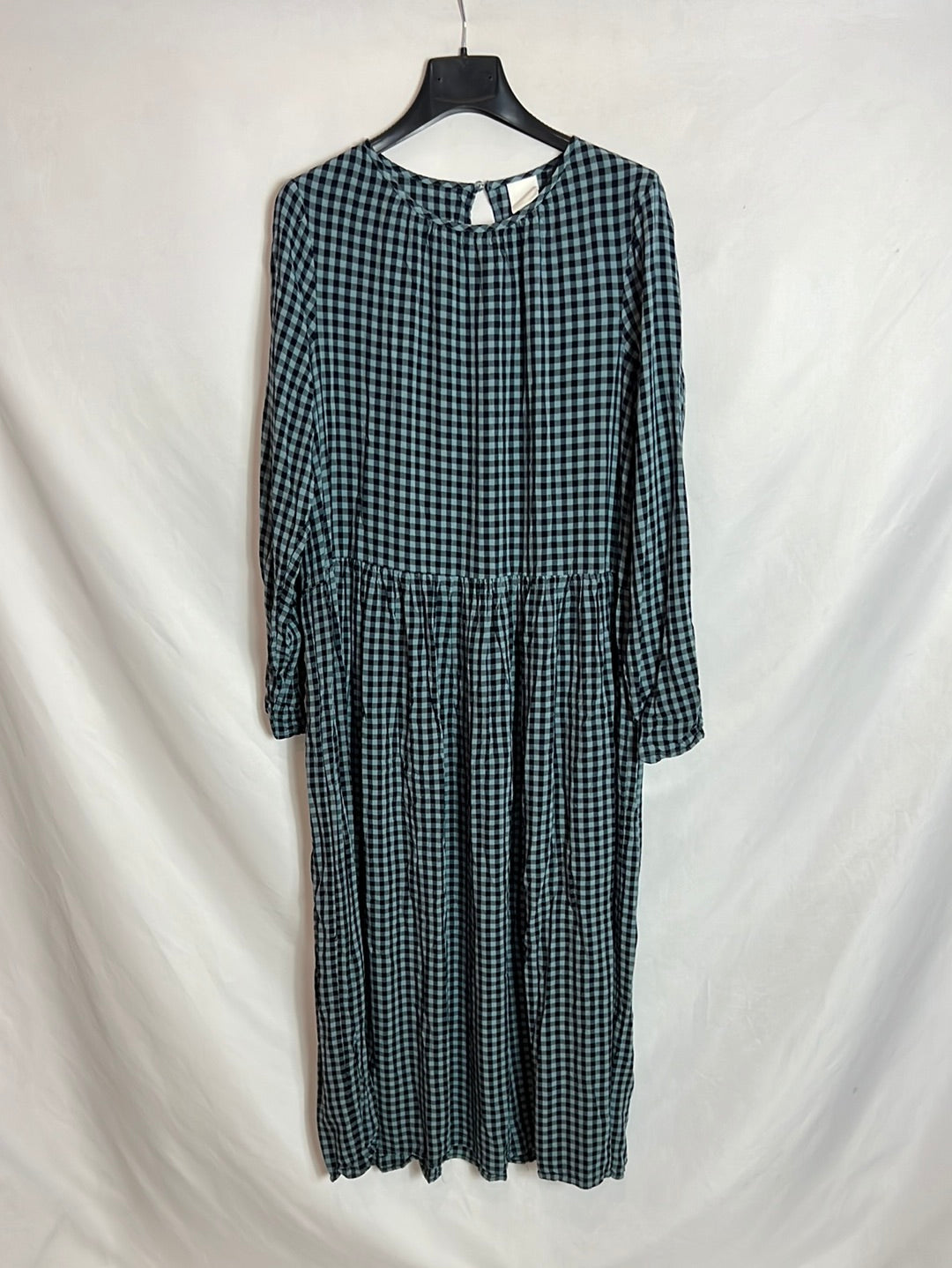 H&M. Vestido cuadros vichí T.s