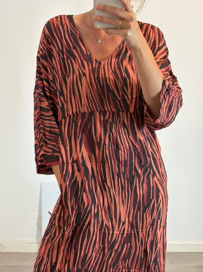 THAIS AMICH. Vestido largo estampado T.xs\s