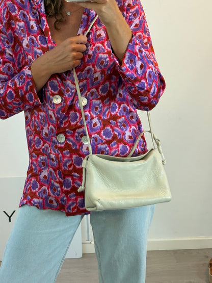 MASSIMO SUTTI. Bolso piel doble asa