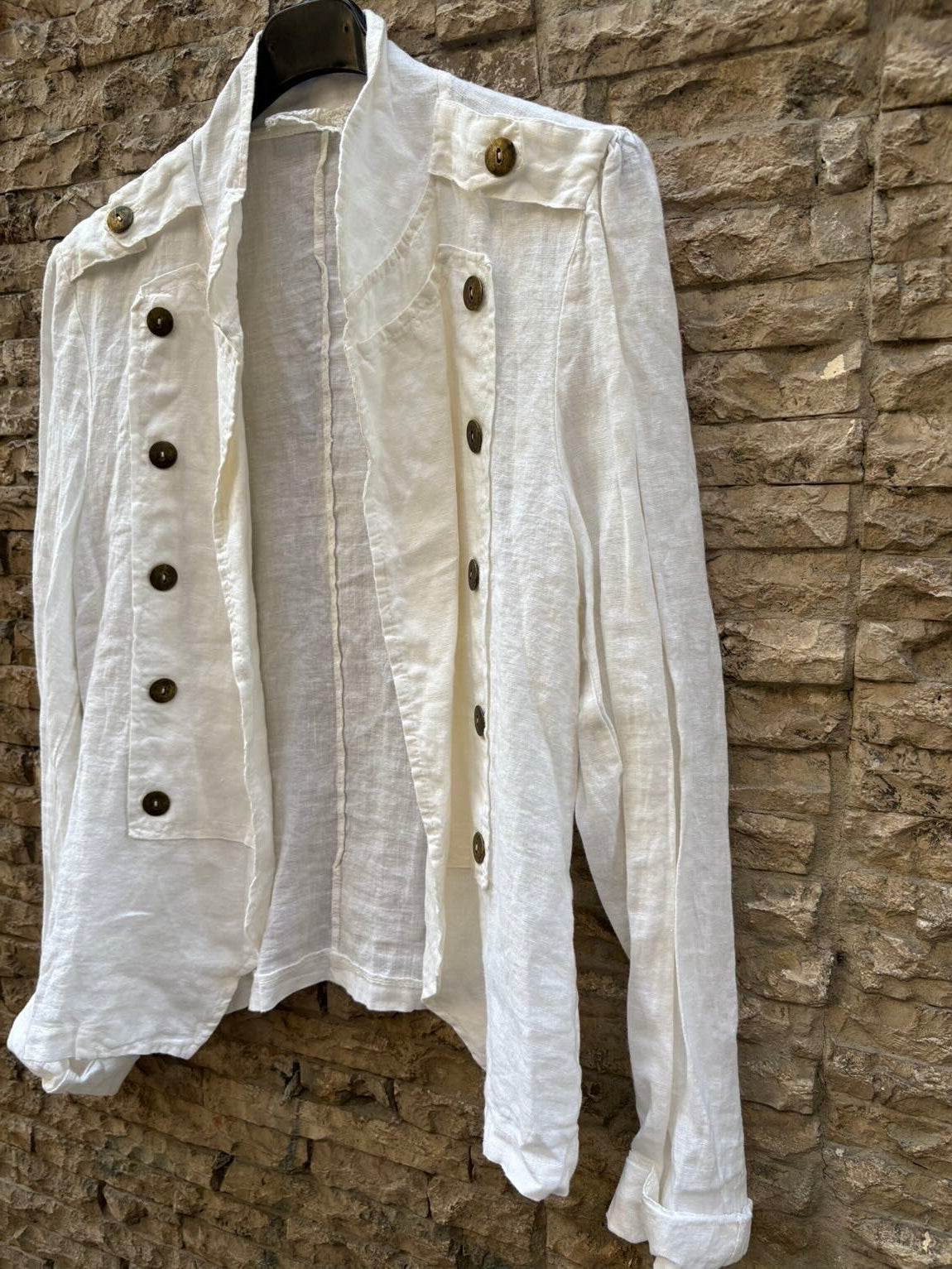 Chaqueta lino botones