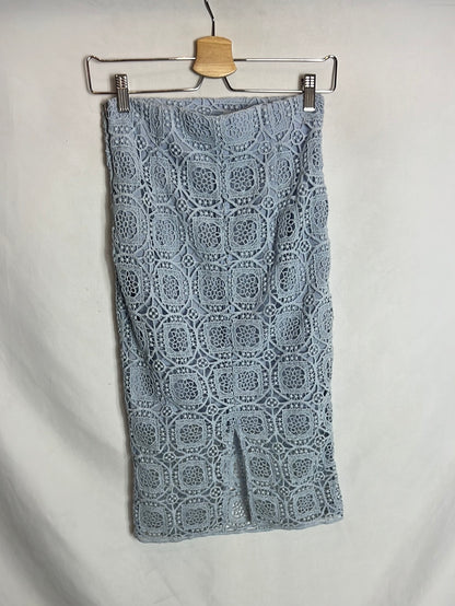 ZARA. Falda azul encaje T.xs