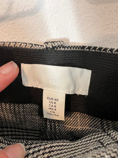 H&M. Pantalón pata de gallo  T.40