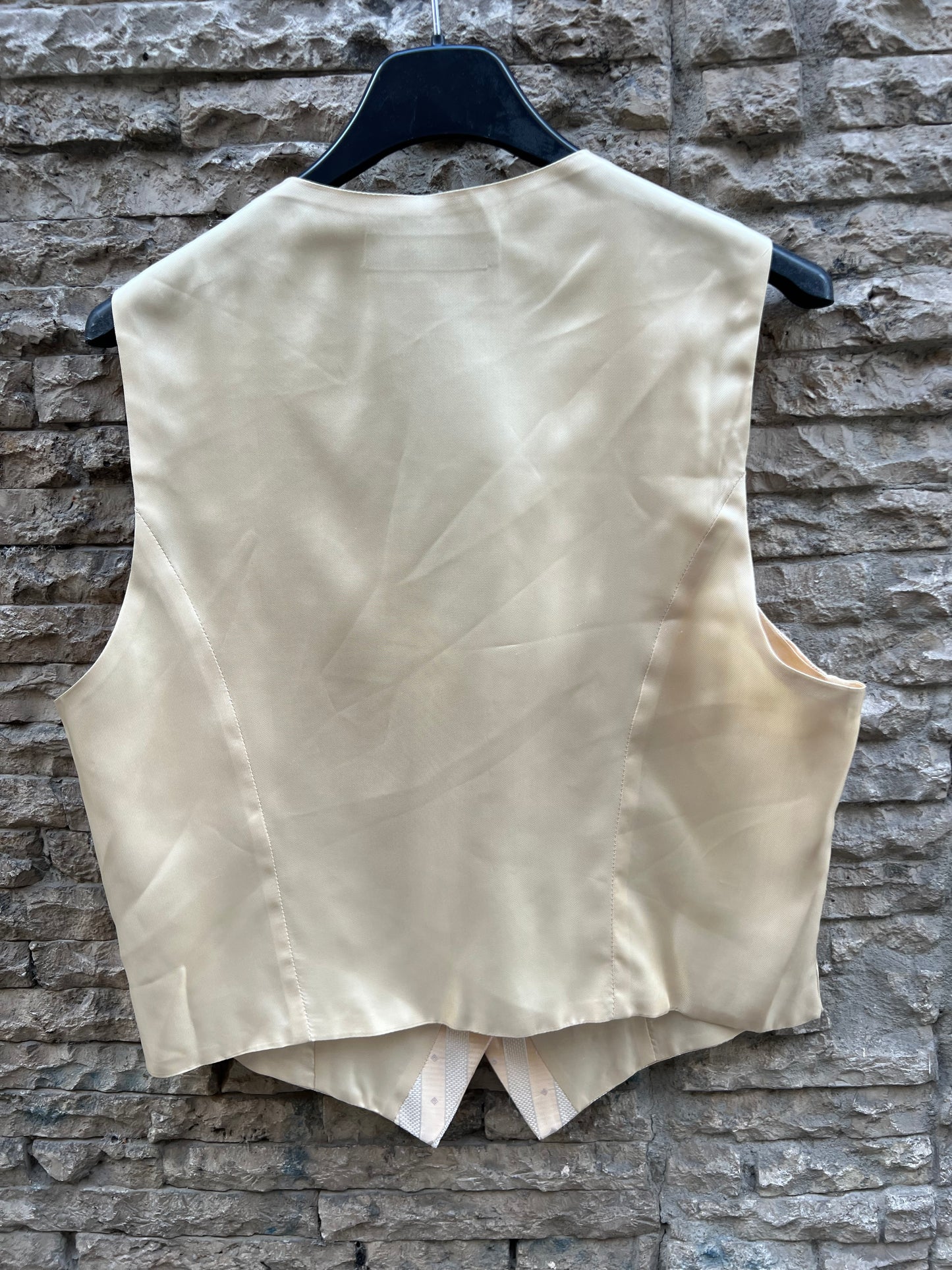 ALTEA MILANO. Chaleco seda tono pastel rayas. TS/ M