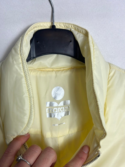 ISABEL MARANT. Plumas/ chaleco ligero amarillo pastel . T 34