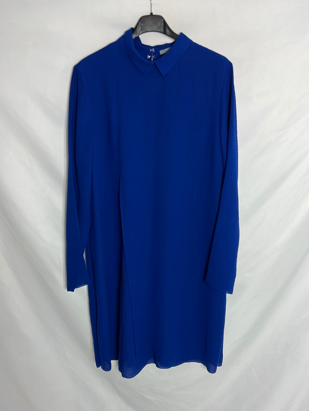 COS. Flowing blue dress with slit. Size 38