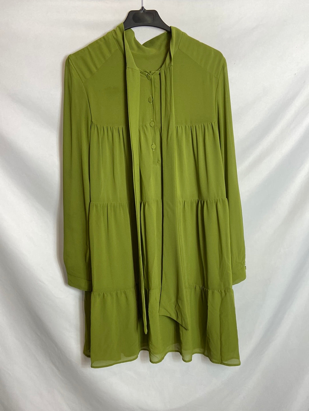 BIMANI. Green flared dress. TS