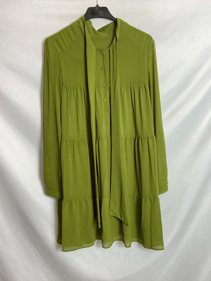 BIMANI. Green flared dress. TS