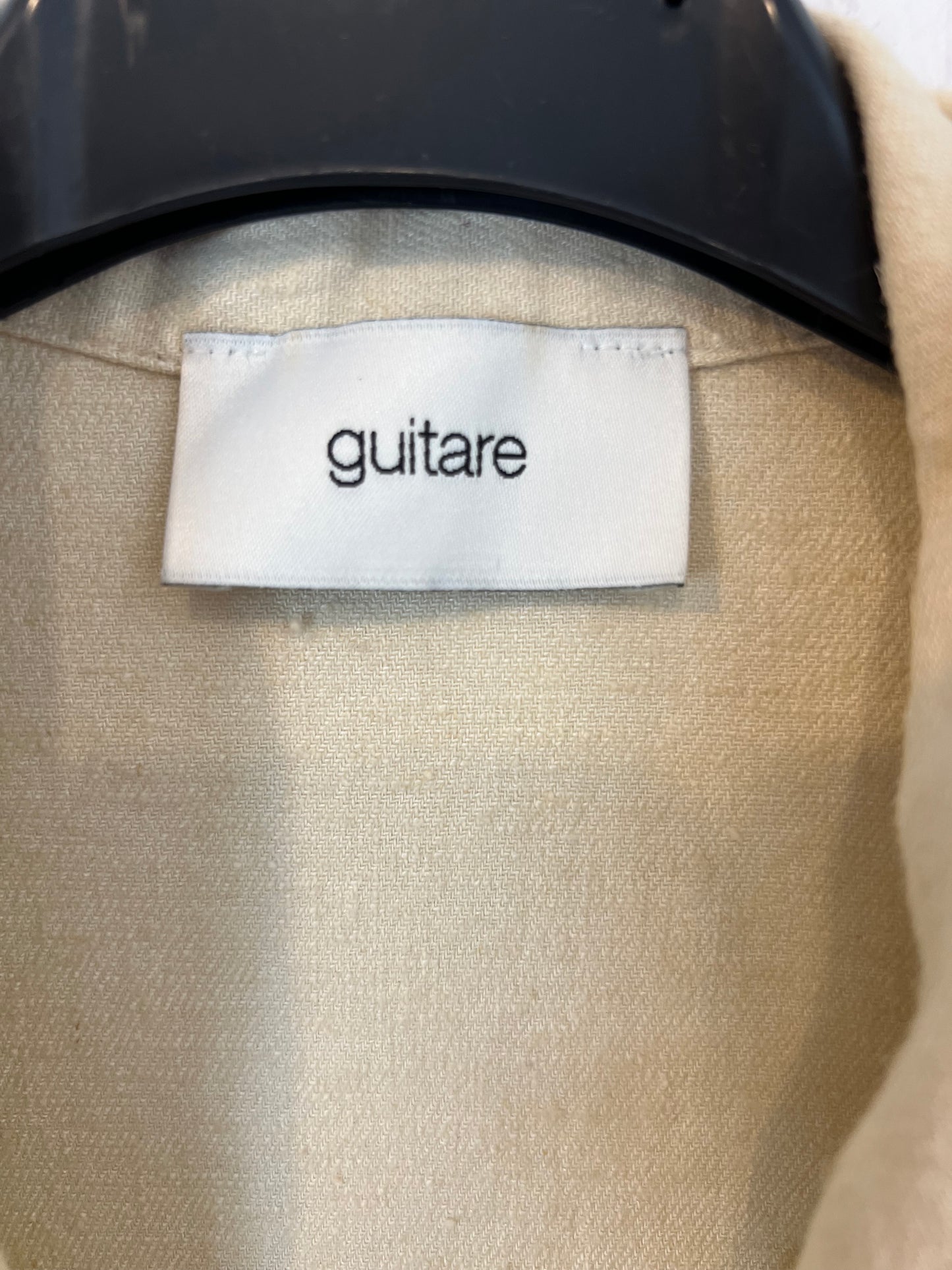 GUITARE. Vestido camisero beige T.m