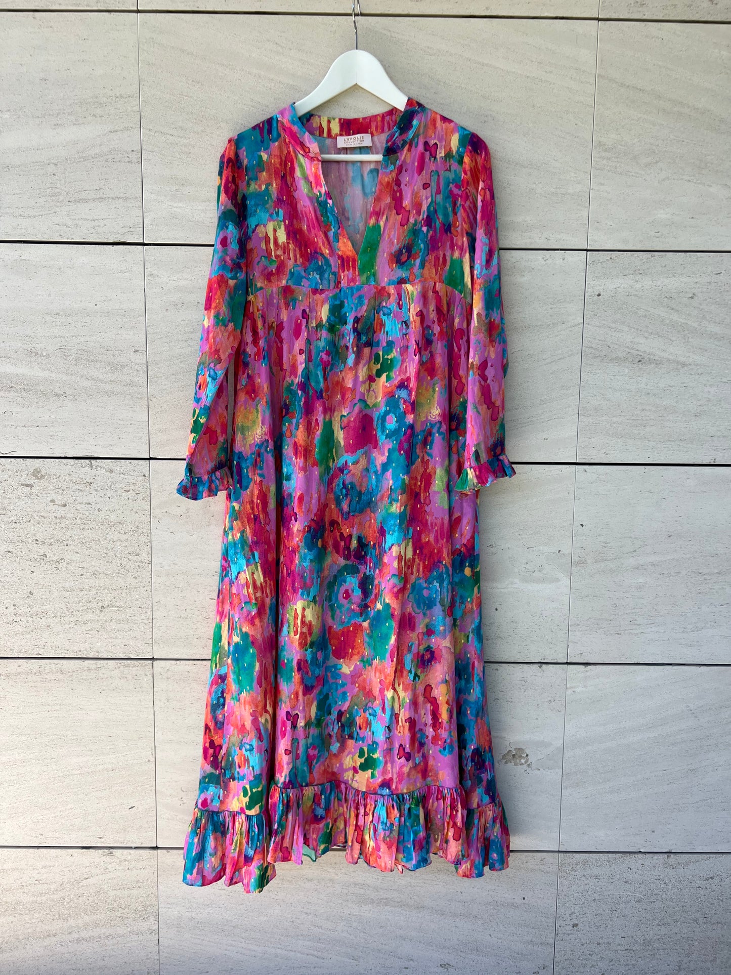 LAFOLIE. Vestido largo multicolor T.s