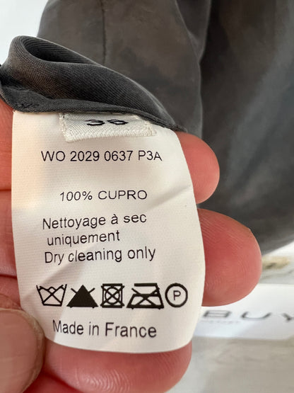 LANVIN. Vestido gris midi T.38