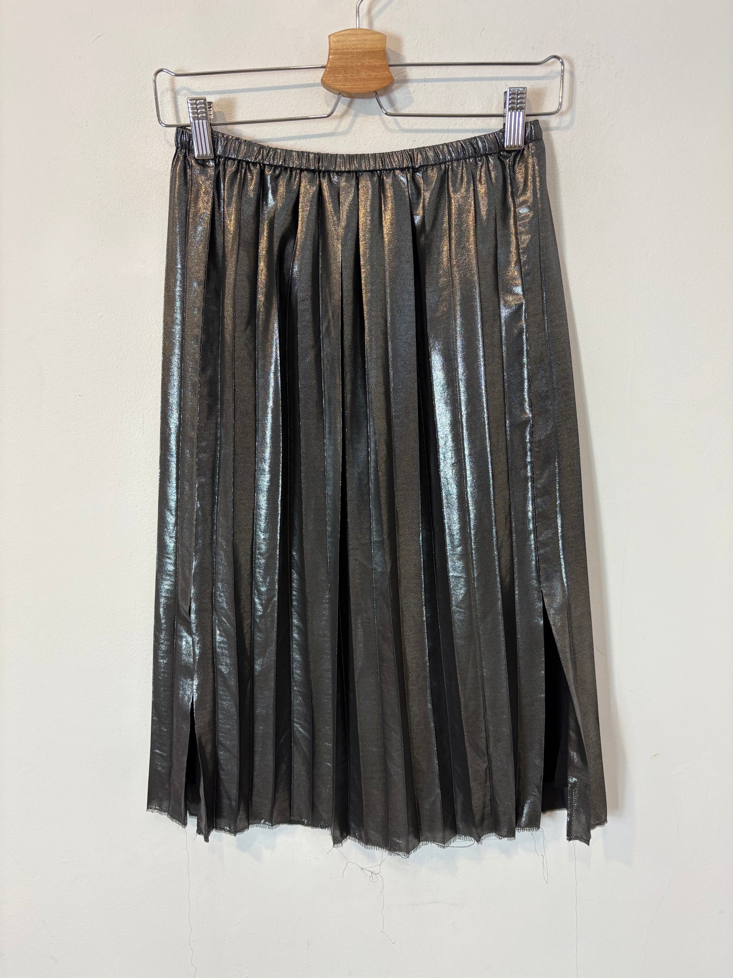 ISABEL MARANT ETOILE. Falda plisada metalizada