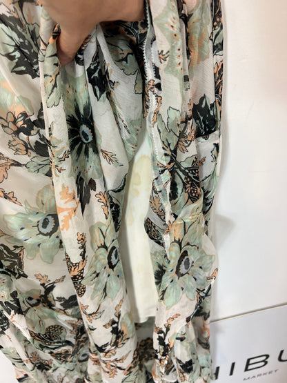 DIANE VON FURSTENBERG. Printed viscose maxi dress. Size 2 (M)