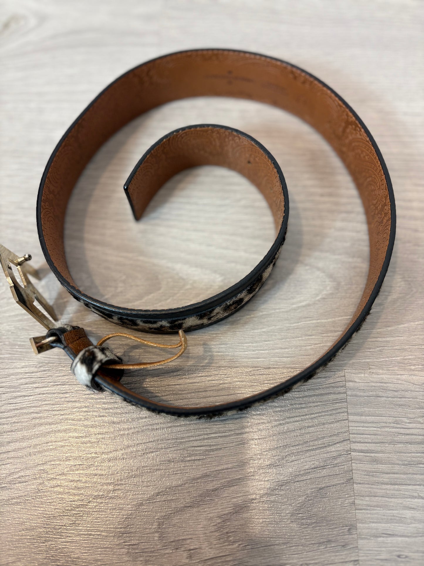 ROBERTO VERINO. Cinturón piel hebilla inciales