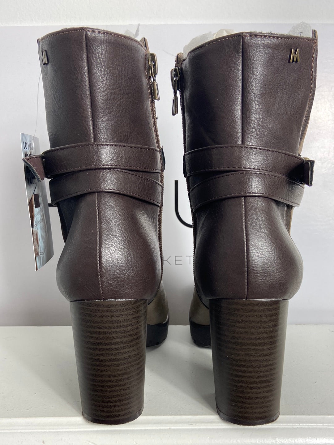 MARIAMARE. Two-tone brown ankle boots size 39