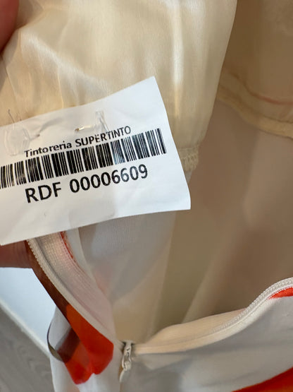 Vestido largo estampado mangas gasa