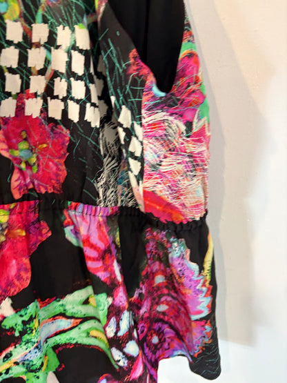 ROBERTO CAVALLI. Top seda estampado. T M