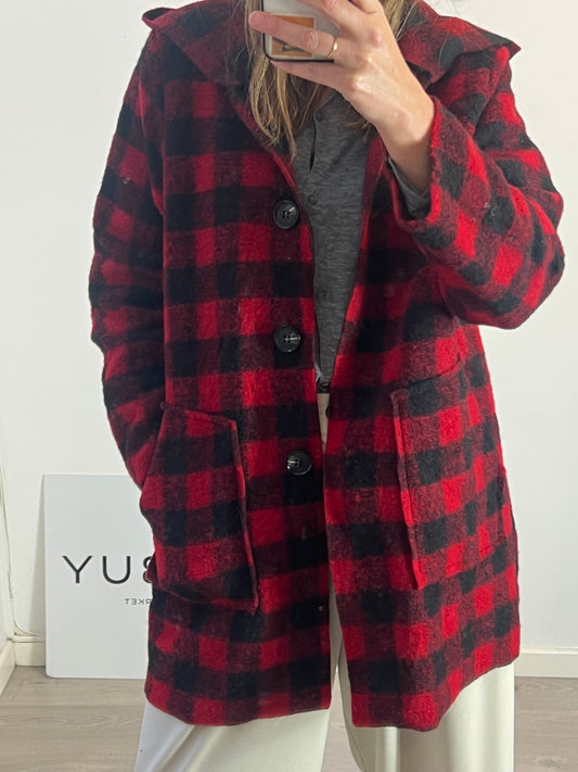 VERDE LIMÓN. Sobre camisa cuadros. TU (M/L)