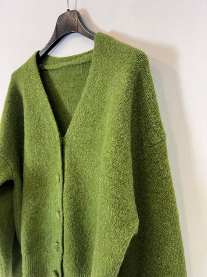 OTRAS. Cárdigan verde botones forrados. T S/M