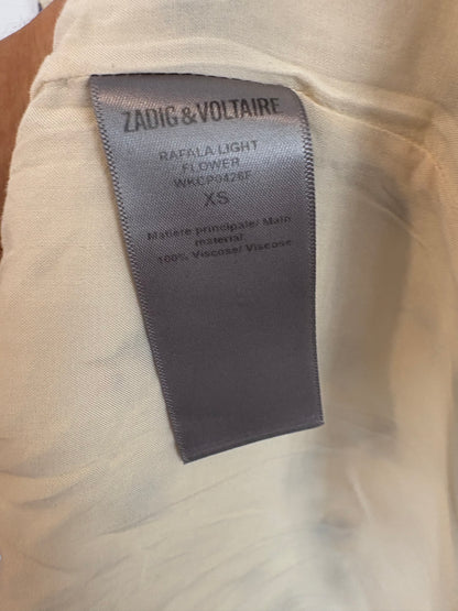 ZADIG & VOLTAIRE. Vestido corto estampado fruncidos