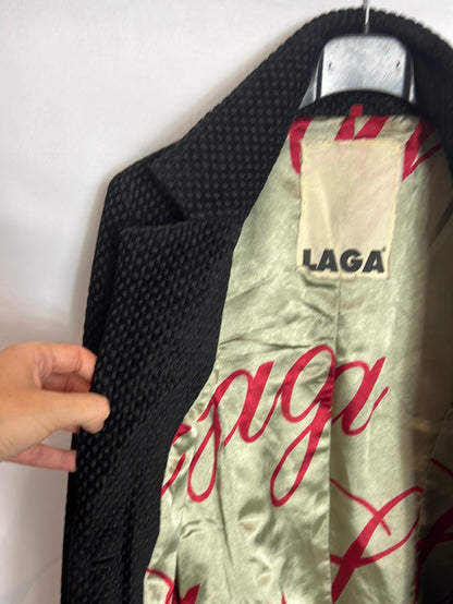 LAGA. Blazer negra textura . T S