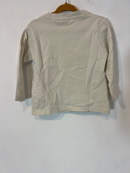 ZARA. Pack 3 camisetas algodón tonos tierra. T 9-12 meses