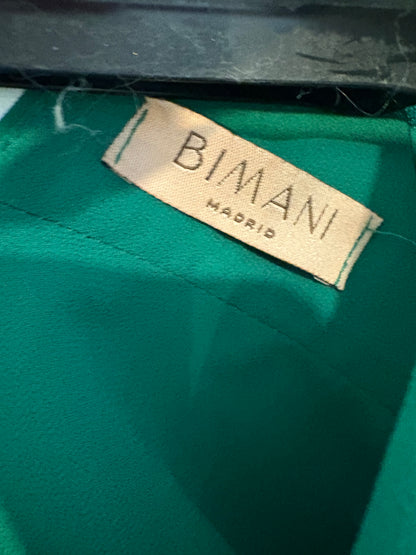 BIMANI. Blusa verde escote