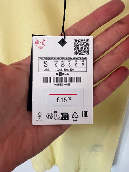 ZARA. Camiseta tirantes algodón. T S