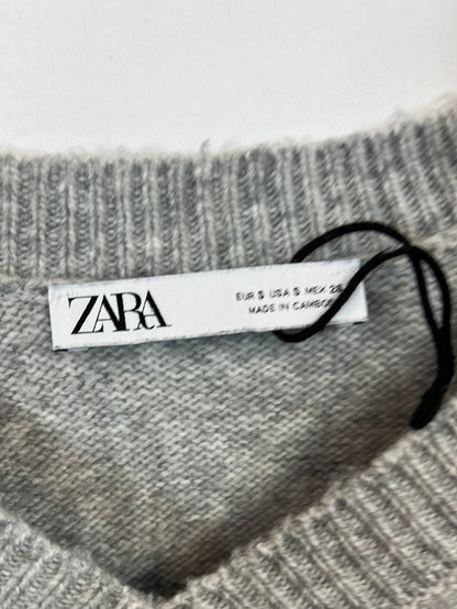ZARA. Jersey gris jaspeado. T S