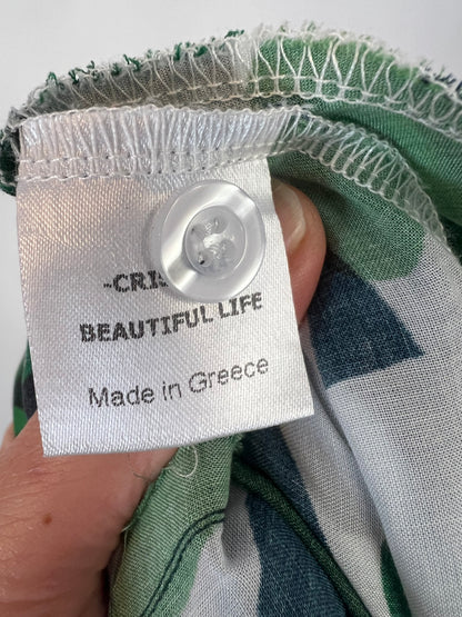 CRISTINA BEAUTIFUL LIFE. Vestido largo estampado fluido. T M