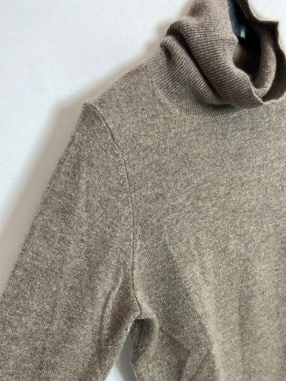 EL CORTE INGLÉS . Jersey marrón claro cashmere . T 36