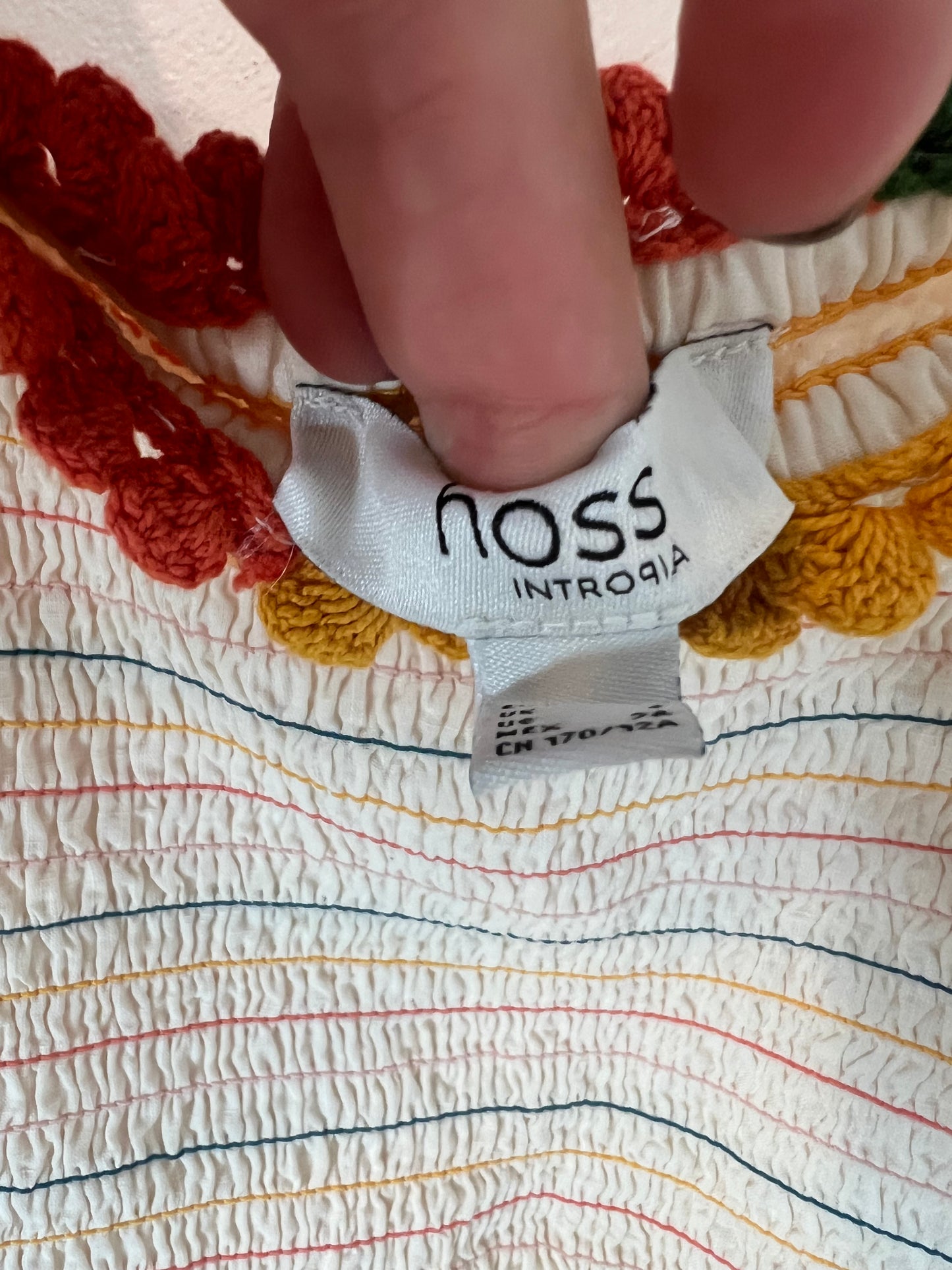 INTROPIA. Vestido largo bordado T.m