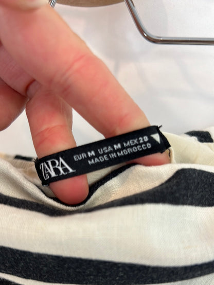 ZARA. vestido corto rayas  T.m