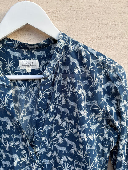 HARTFORD. Blusa azul safari