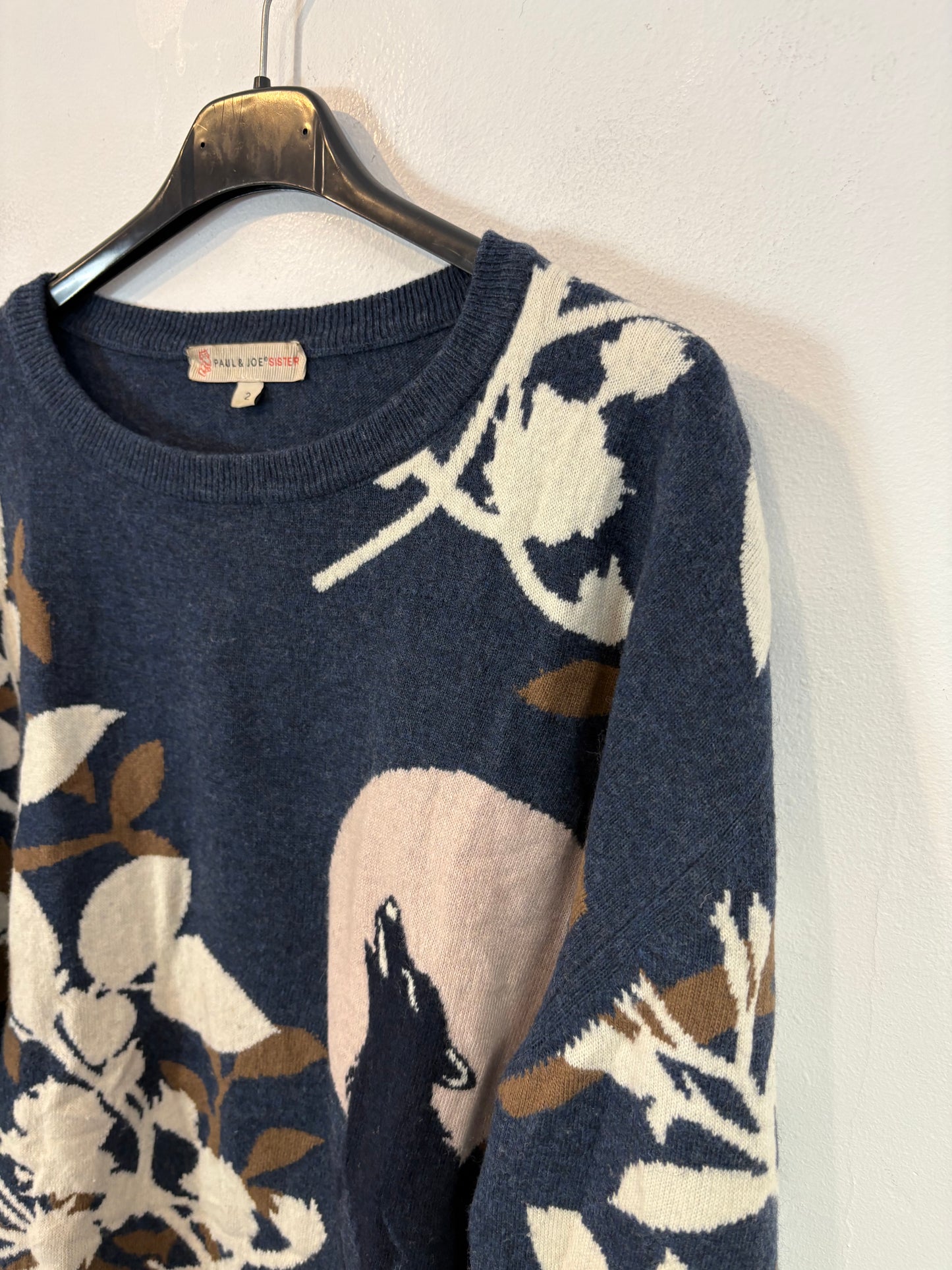 PAUL&JOE. Jersey lana estampado lobo