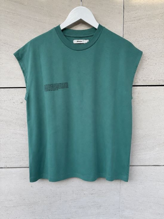 PANGAIA. Camiseta verde sin mangas
