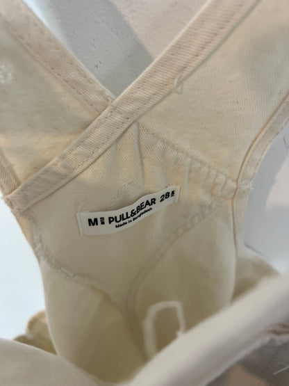 ZARA. Pichi vaquero blanco. T M