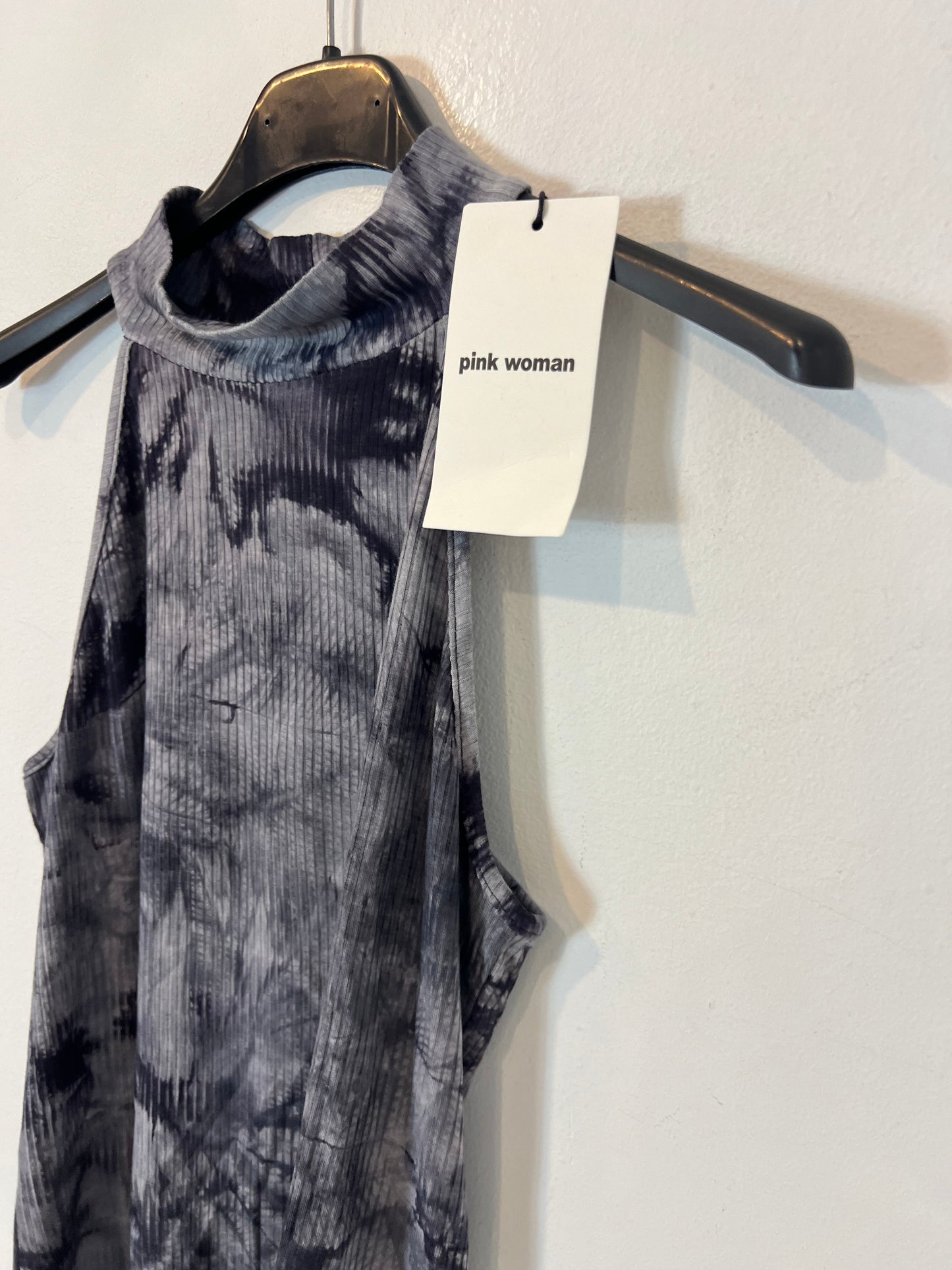 PINK WOMAN. top canalé tie dye T.l