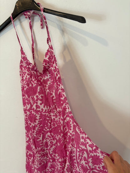 BABBAKI. Vestido largo estampado halter