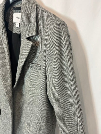 VILA. Blazer espiga gris. T 36