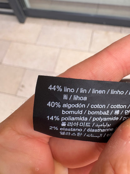 ZARA. Top elástico asimétrico con lino
