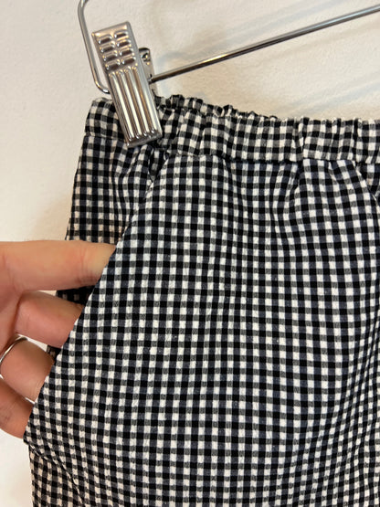 ZARA. Pantalón corto cuadros T.s