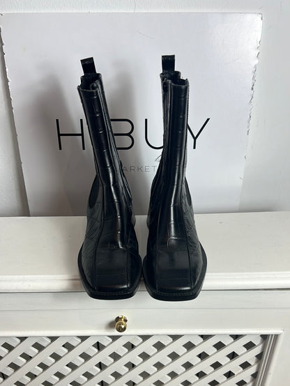 JEFFREYCAMPBELL. Botines negro piel  T 37