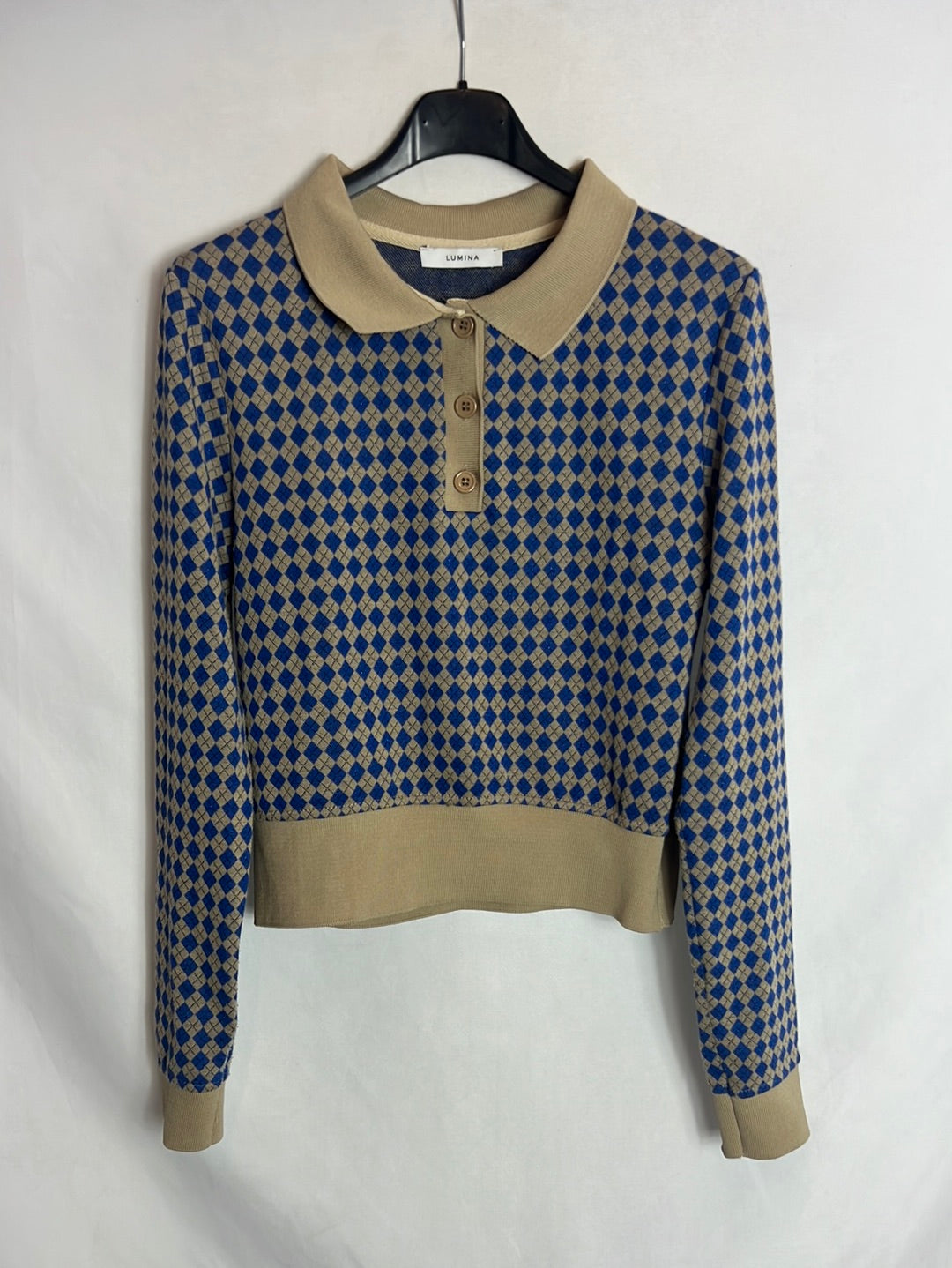 LUMINA. Jersey rombos bicolor. T S