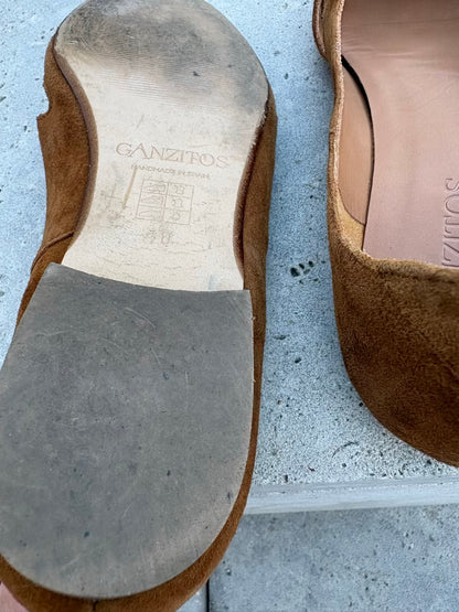 GANZITOS. Bailarina piel camel. T 40