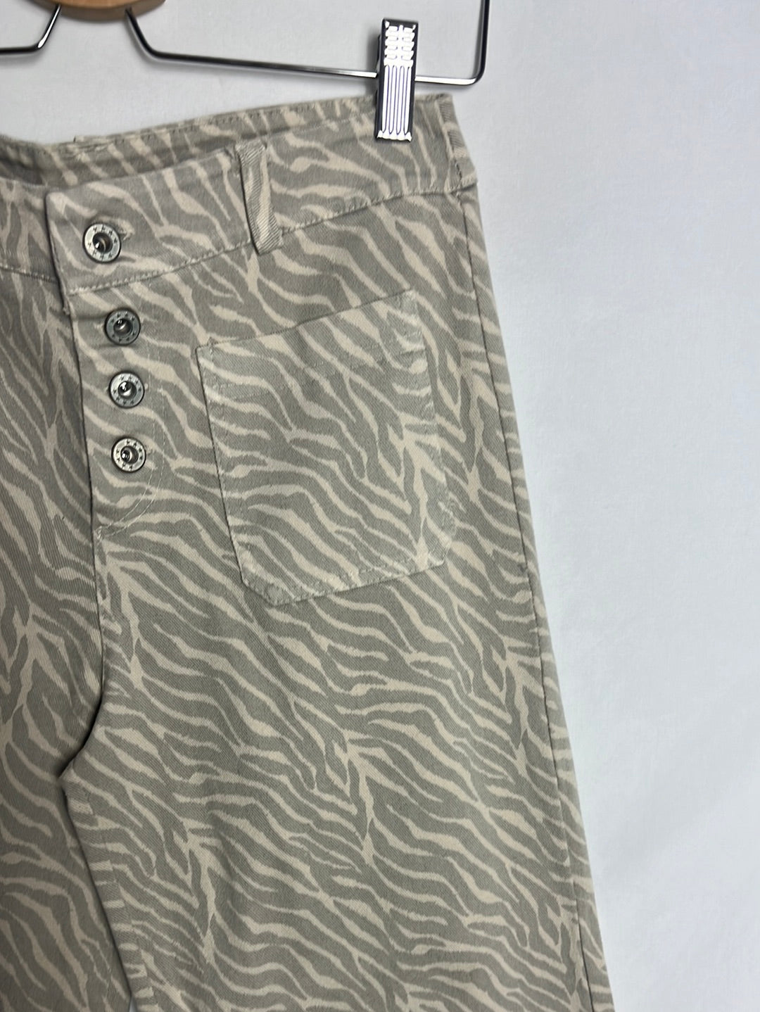 OTRAS. Pantalón estampado beiges. T 36