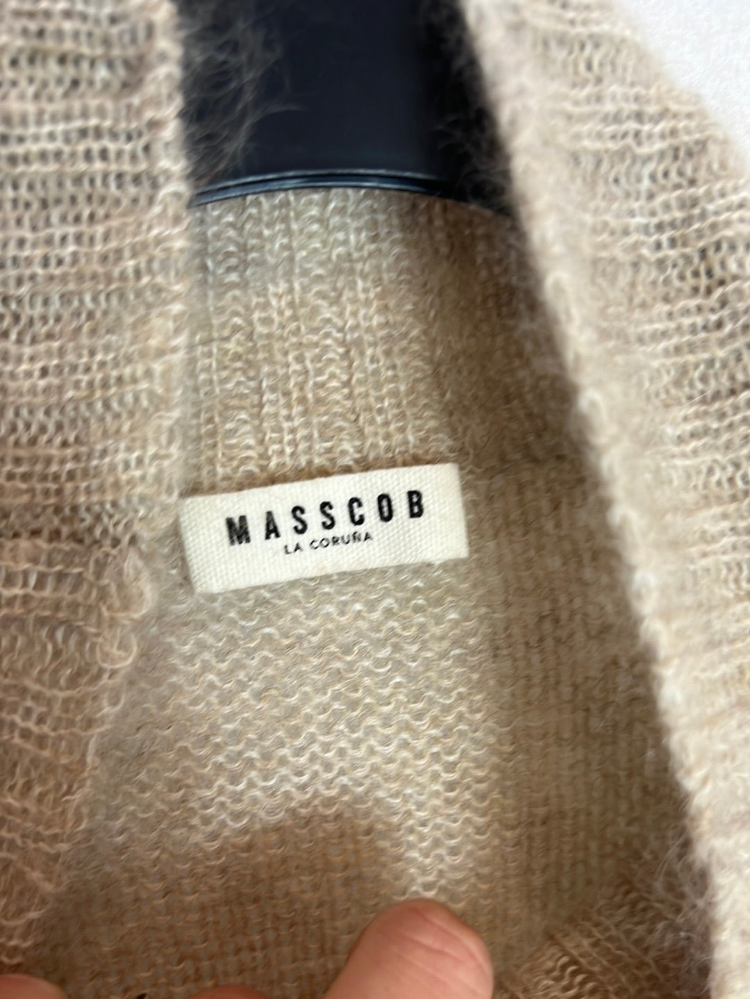 MASSCOB. Jersey beige jaspeado lana. T M