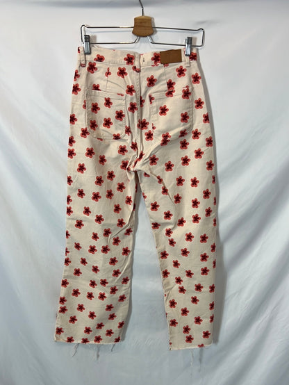 NOON. Floral denim pants size 36