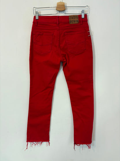 ZADIG & VOLTAIRE. Denim rojo abotonado